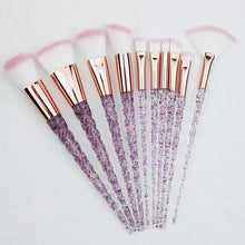 Load image into Gallery viewer, Women 10pcs Unicorn Glitter Makeup Brushes Set
