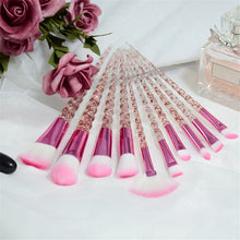 Load image into Gallery viewer, Women 10pcs Unicorn Glitter Makeup Brushes Set
