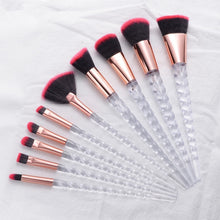 Load image into Gallery viewer, Women 10pcs Unicorn Glitter Makeup Brushes Set