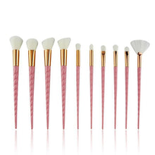 Load image into Gallery viewer, Women 10pcs Unicorn Glitter Makeup Brushes Set