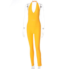 Load image into Gallery viewer, SIMENUAL Women Long Backless Sleeveless Workout Jumpsuit
