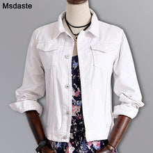 Load image into Gallery viewer, MSDASTE Women Denim Basic Slim Jacket