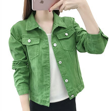 Load image into Gallery viewer, MSDASTE Women Denim Basic Slim Jacket