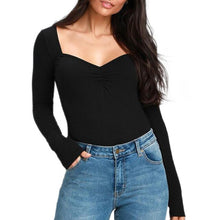 Load image into Gallery viewer, Women V-Neck Long Sleeve Top