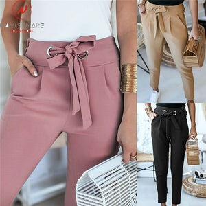NOMISSMORE Women Slim Hip Solid Color Pencil Pants