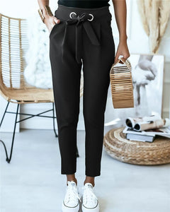 NOMISSMORE Women Slim Hip Solid Color Pencil Pants
