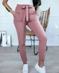 NOMISSMORE Women Slim Hip Solid Color Pencil Pants