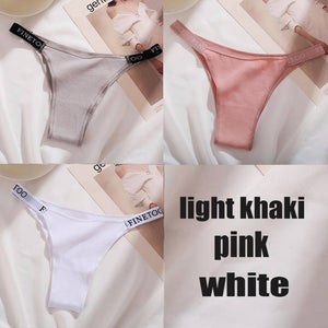 FINETOO Women 3PCS/Set Cotton Underwear