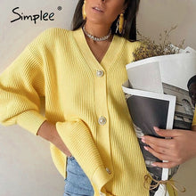 Load image into Gallery viewer, SIMPLEE Women Casual Long Knitted Cardigan
