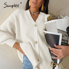 Load image into Gallery viewer, SIMPLEE Women Casual Long Knitted Cardigan