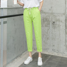 Load image into Gallery viewer, LUCKBN Women Elastic Waist Casual Loose Pants