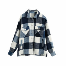 Load image into Gallery viewer, KRYTOMOA Vintage Stylish Oversized Plaid Jacket