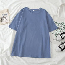 Load image into Gallery viewer, GCAROL Women O-neck Upper Oversized T-shirt
