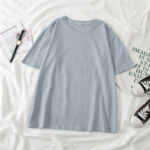 Load image into Gallery viewer, GCAROL Women O-neck Upper Oversized T-shirt