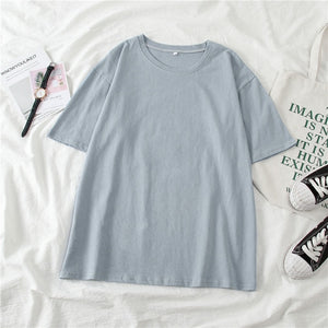 GCAROL Women O-neck Upper Oversized T-shirt