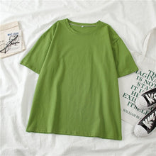 Load image into Gallery viewer, GCAROL Women O-neck Upper Oversized T-shirt