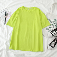 Load image into Gallery viewer, GCAROL Women O-neck Upper Oversized T-shirt