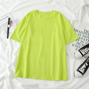 GCAROL Women O-neck Upper Oversized T-shirt