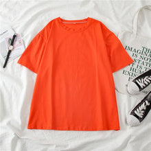 Load image into Gallery viewer, GCAROL Women O-neck Upper Oversized T-shirt