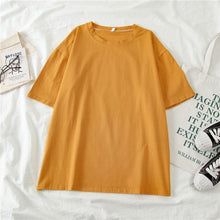 Load image into Gallery viewer, GCAROL Women O-neck Upper Oversized T-shirt