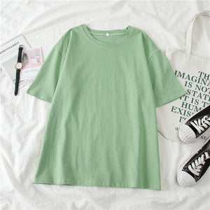 GCAROL Women O-neck Upper Oversized T-shirt