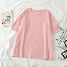 Load image into Gallery viewer, GCAROL Women O-neck Upper Oversized T-shirt