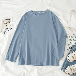 GCAROL Women O-neck Upper Oversized T-shirt