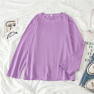 GCAROL Women O-neck Upper Oversized T-shirt