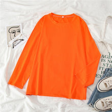 Load image into Gallery viewer, GCAROL Women O-neck Upper Oversized T-shirt