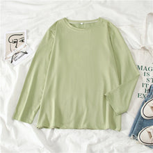 Load image into Gallery viewer, GCAROL Women O-neck Upper Oversized T-shirt