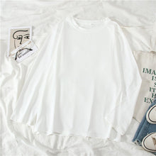 Load image into Gallery viewer, GCAROL Women O-neck Upper Oversized T-shirt