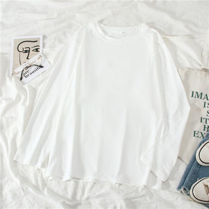 GCAROL Women O-neck Upper Oversized T-shirt