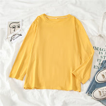Load image into Gallery viewer, GCAROL Women O-neck Upper Oversized T-shirt