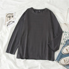Load image into Gallery viewer, GCAROL Women O-neck Upper Oversized T-shirt
