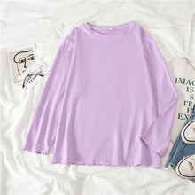Load image into Gallery viewer, GCAROL Women O-neck Upper Oversized T-shirt