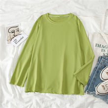 Load image into Gallery viewer, GCAROL Women O-neck Upper Oversized T-shirt
