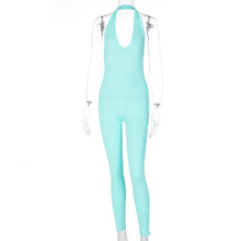 Load image into Gallery viewer, SIMENUAL Women Long Backless Sleeveless Workout Jumpsuit