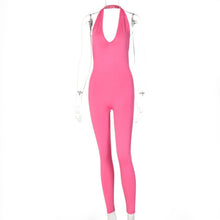 Load image into Gallery viewer, SIMENUAL Women Long Backless Sleeveless Workout Jumpsuit