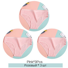 Load image into Gallery viewer, FINETOO Women Cotton 3Pcs Soft Striped Underwear M-XL