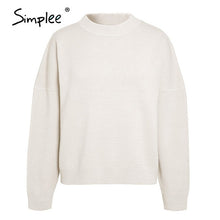 Load image into Gallery viewer, SIMPLEE Women Geometric Knitted Sweater