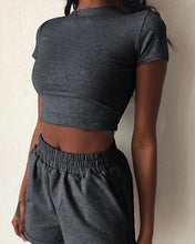 Load image into Gallery viewer, VS&amp;LLWQ Women 2 Piece Set Top And Shorts