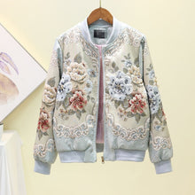 Load image into Gallery viewer, LKBOFEN Women Flower Print Bomber Jacket