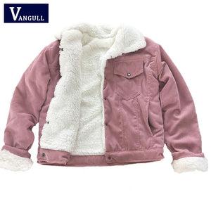 VANGULL Women Corduroy Vintage Padded Jacket