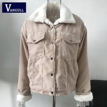 Load image into Gallery viewer, VANGULL Women Corduroy Vintage Padded Jacket