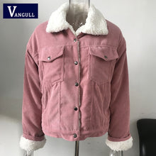 Load image into Gallery viewer, VANGULL Women Corduroy Vintage Padded Jacket