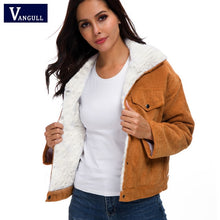 Load image into Gallery viewer, VANGULL Women Corduroy Vintage Padded Jacket