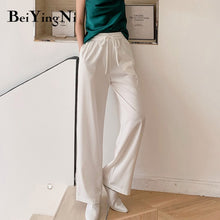 Load image into Gallery viewer, BEIYINGNI Women High Waist Wide Leg Pants