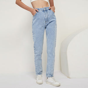 AACHOAE Women High Waist Long Denim Mom Jeans