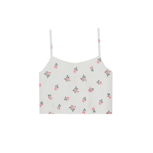 ARTSU Women Candy Color Cute Print Crop Top
