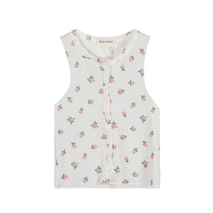 ARTSU Women Candy Color Cute Print Crop Top